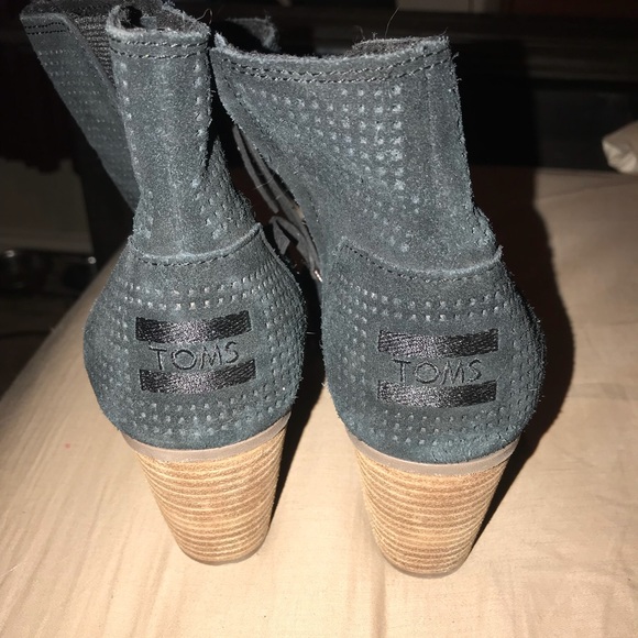 TOMS open toed booties, - Picture 2 of 4